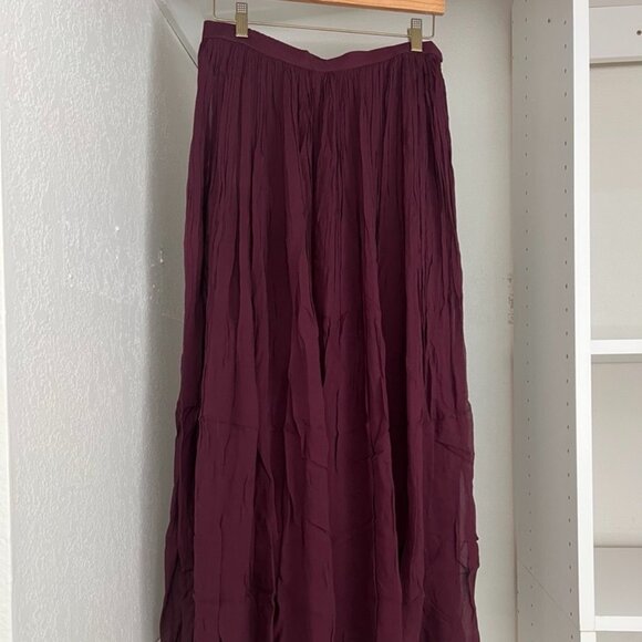 Mauve And Grape Purple Palazzo Suit With Front Slit Anarkali - Picture 8 of 8